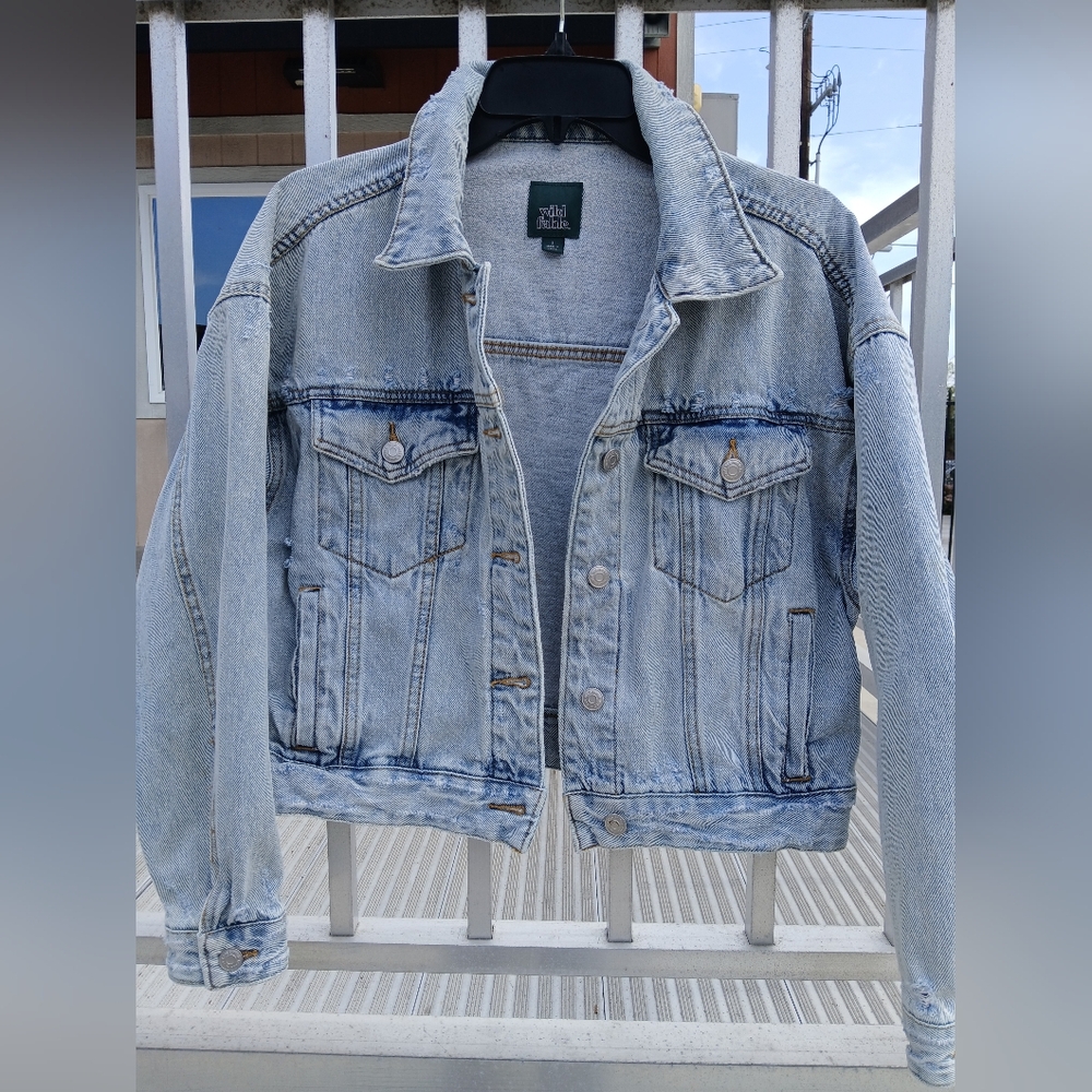 Womens Wild Fable Denim Cropped Jacket Size S